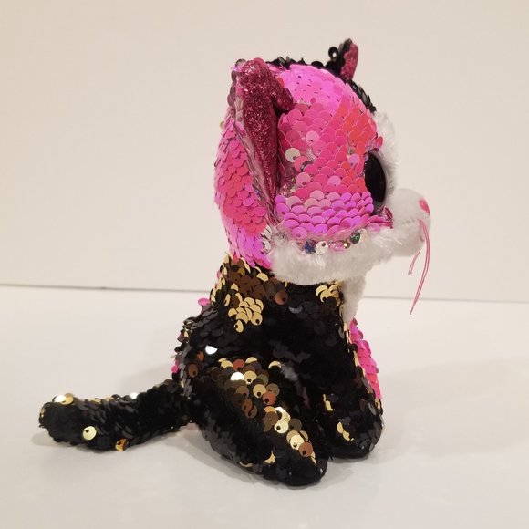 Ty Flippables Sequin Plush Malibu the Cat, EUC - Picture 5 of 10
